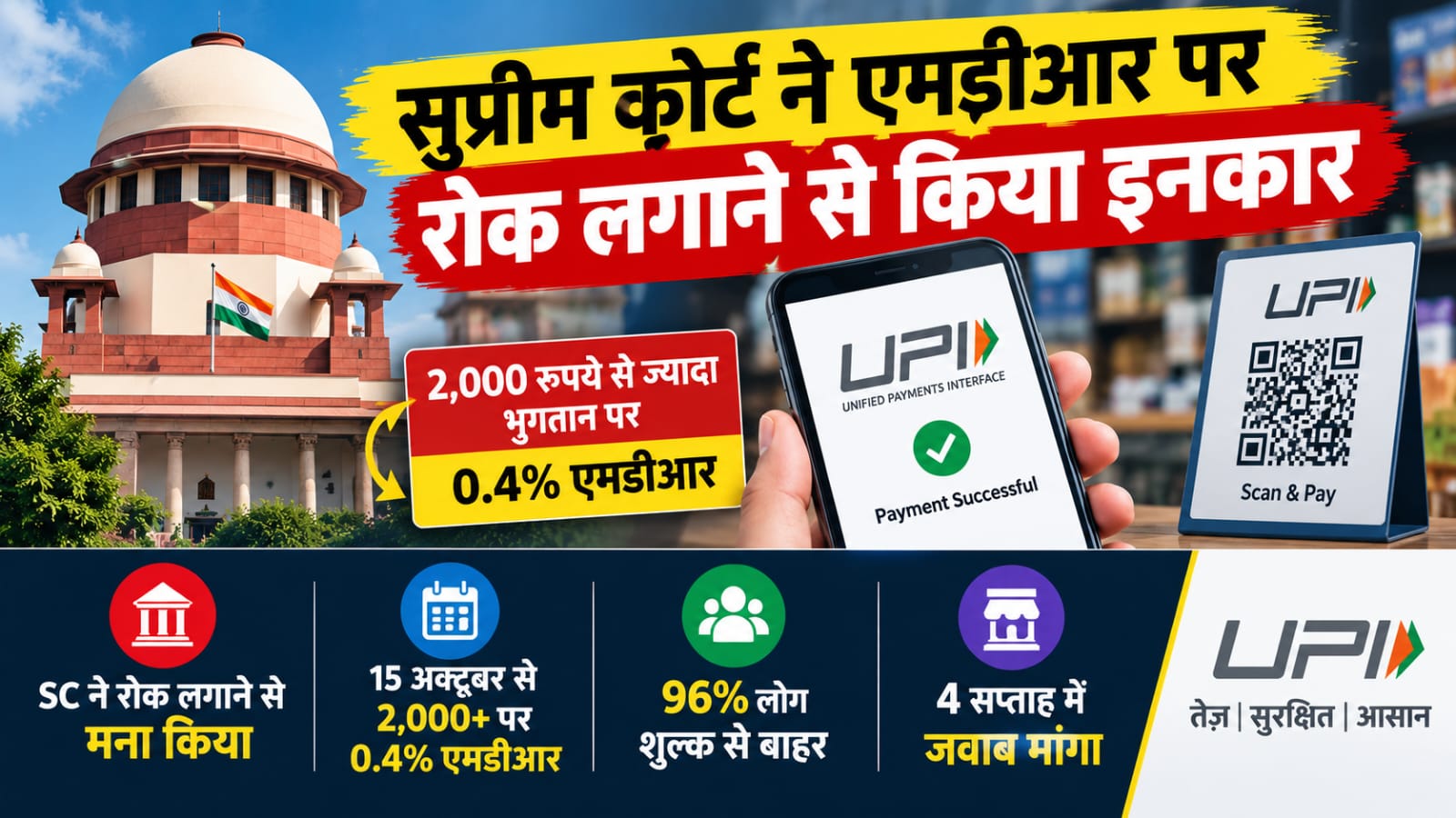 सुप्रीम कोर्ट ने एमडीआर पर रोक लगाने से किया इन्कार