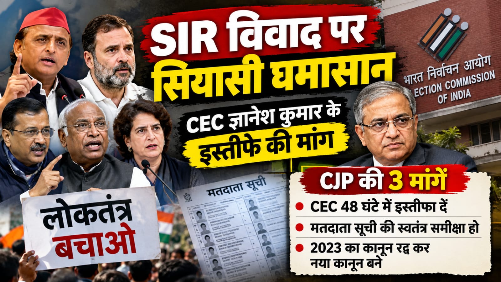 Indian Express की खबर के बाद विपक्ष का हमला, मुख्य चुनाव आयुक्त का इस्तीफे की मांग उठी