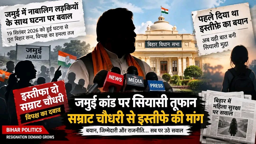जमुई कांड पर सियासी तूफान, पुराने बयान से घिरे सम्राट चौधरी